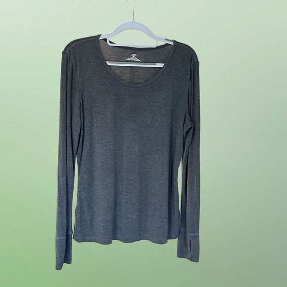 Modern Movement Lightweight Long Sleeve Tee Lounge Gray Size Large - Picture 7 of 7